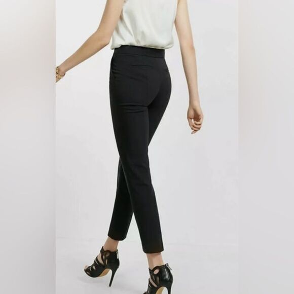 Express Women’s The Columnist Black Ankle Slack Dress Pant - Picture 2 of 8